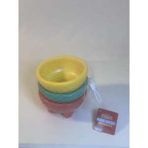 Bene Casa Salsa Bowls Mini Molcajetes Set of 3 Dip Bowls NWT